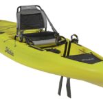 Kayak de pêche à propulsion homologué mer et CE Hobie Mirage Compass vert seagrass vue de 3/4