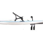 Kayak de pêche et loisir à propulsion qui ressemble à un paddle Hobie Mirage Lynx de couleur bleu Catalina homologué CE vue de côté