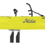 Kayak de pêche et loisir à propulsion homologué mer et CE Hobie Mirage Oasis couleur vert seagrass vue de côté kayak double bi-places 2 places 2 personnes Tandem