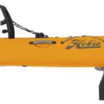 Kayak de pêche et loisir à propulsion homologué mer et CE Hobie Mirage Révolution_13 couleur orange papaye vue de côté