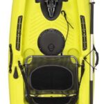 Kayak de pêche et loisir à propulsion homologué CE pour la rivière et les lacs eau douce Hobie Mirage Passport 10.5 de couleur vert seagrass vue de dessus