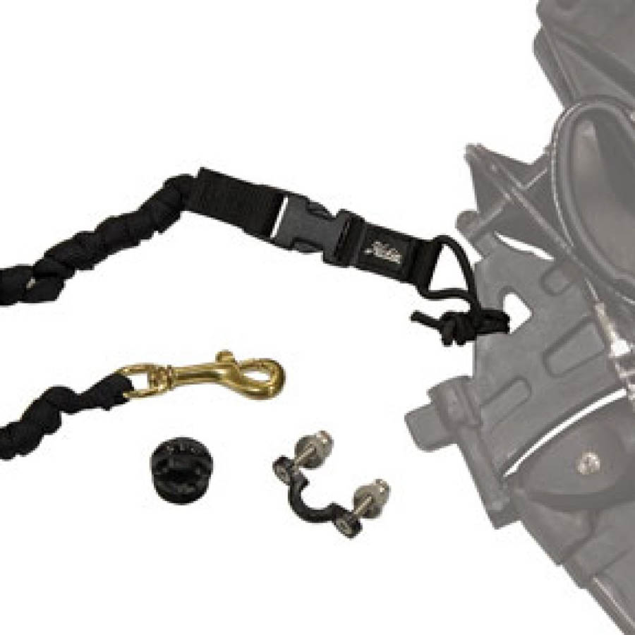 Hobie leash Mirage Drive corde de sécurité longe de maintien en nylon noir avec mousqueton