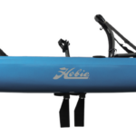 Kayak de pêche à propulsion homologué mer Hobie Mirage Compass duo couleur b leu glacier vue de côté homologué CE