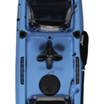Kayak de pêche à propulsion homologué mer Hobie Mirage Compass duo couleur bleu glacier vue de dessus homologué CE