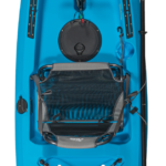 Kayak de pêche à propulsion homologué mer Hobie Mirage Compass couleur bleu glacier vue de dessus homologué CE
